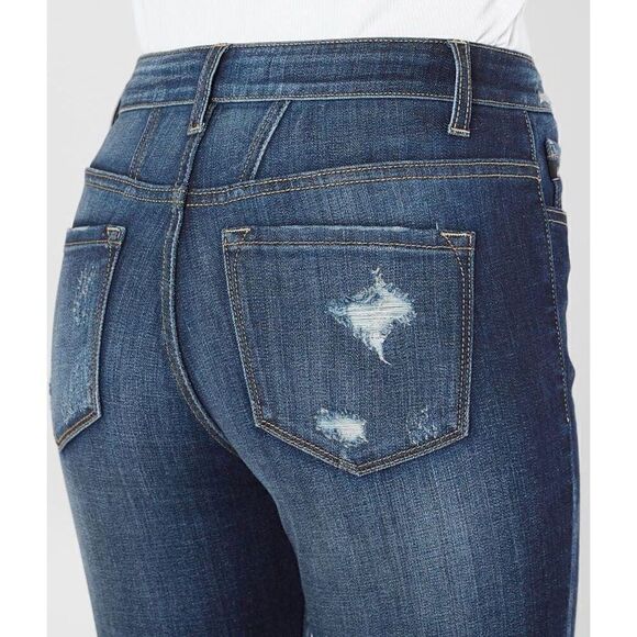 KanCan High Rise Ankle Skinny Stretch Jean Distressed Blue Size 28 - Picture 9 of 9